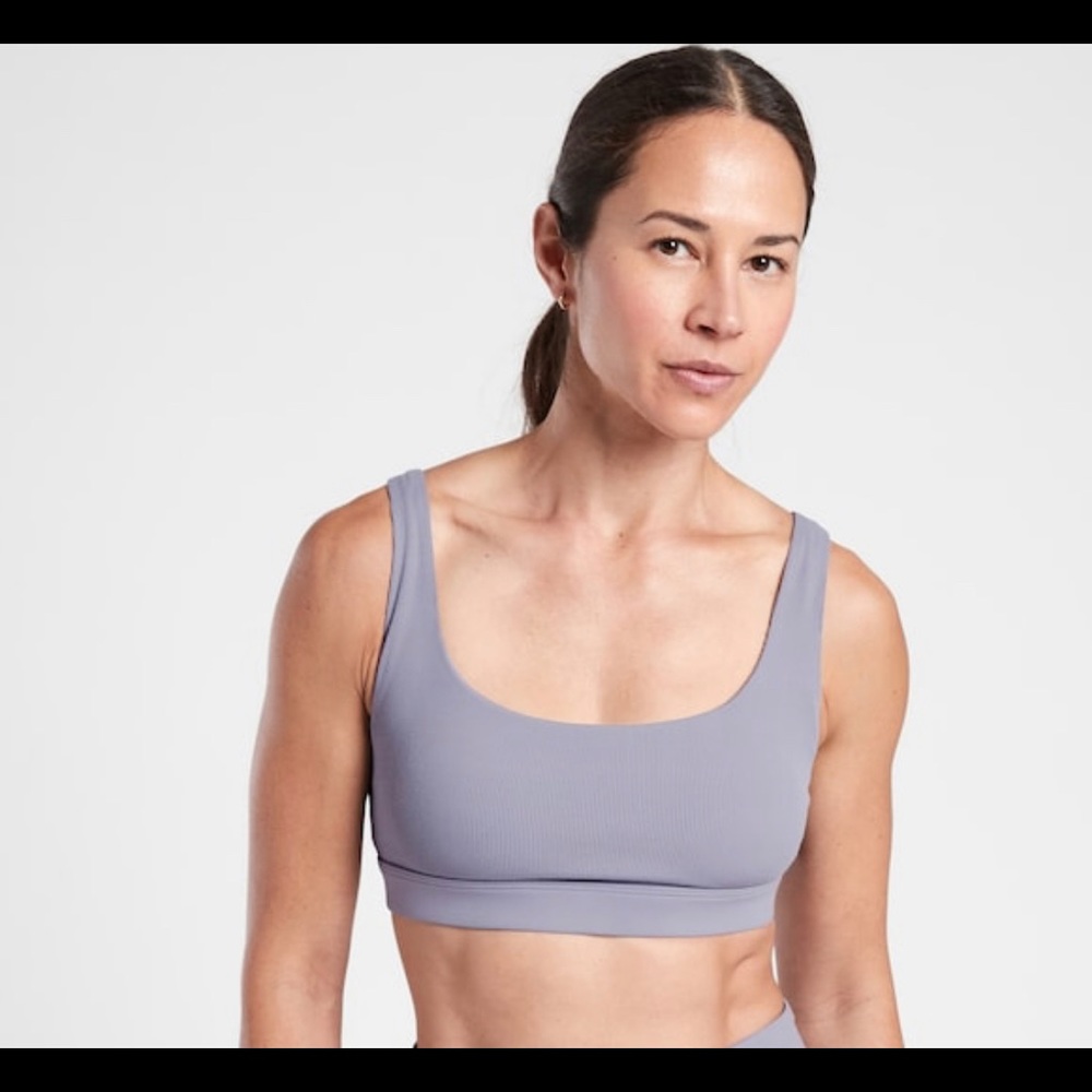 Athleta Exhale Rib Sports Bra - Tempest Violet XL